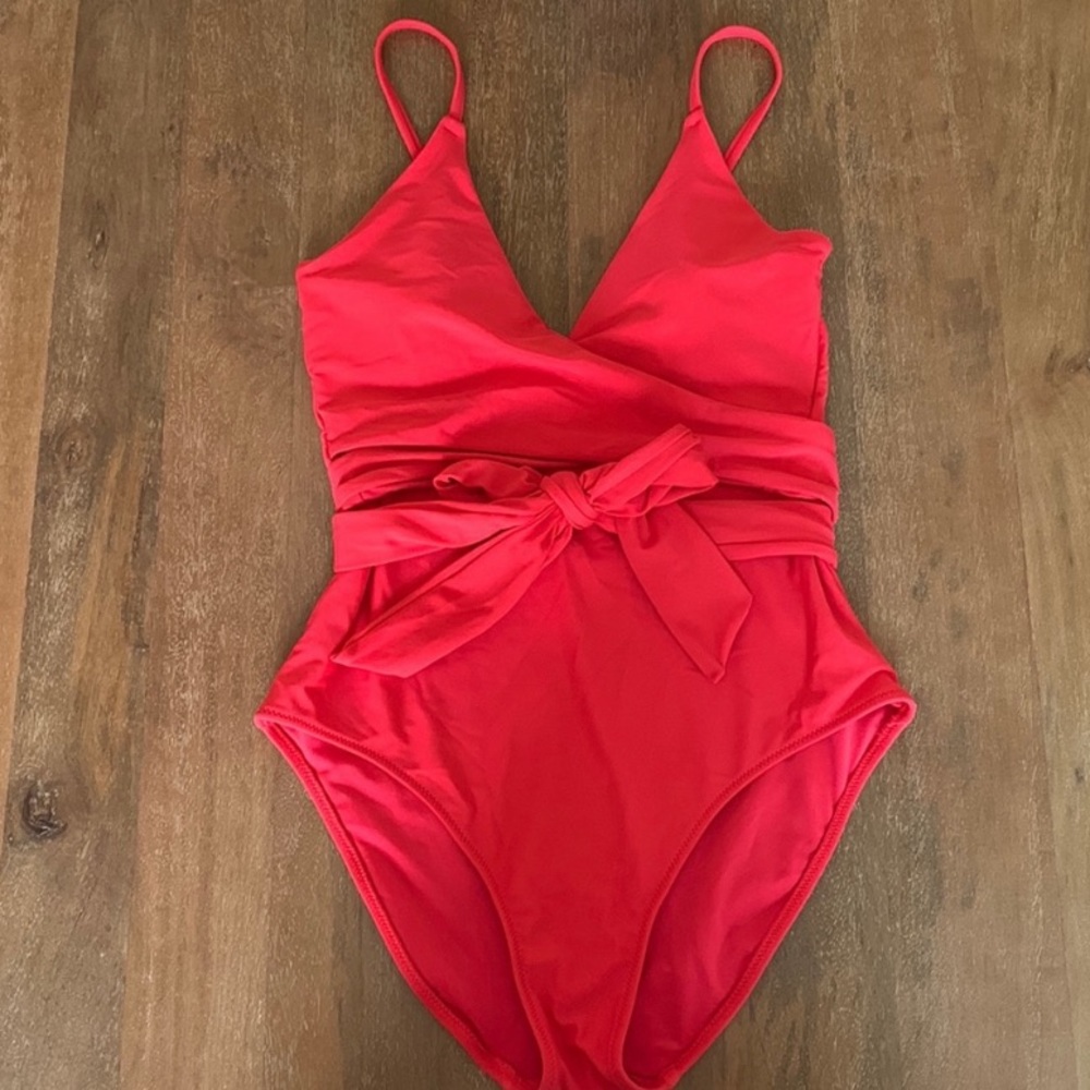 Aerie wrap one piece red swim